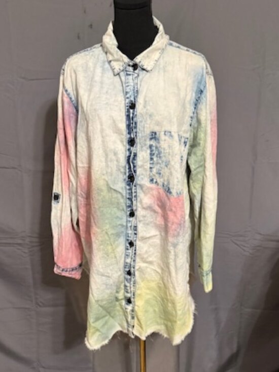 Thrill Jeans Tops - THRILL JEANS Washout Button-Up Blouse Size 3X